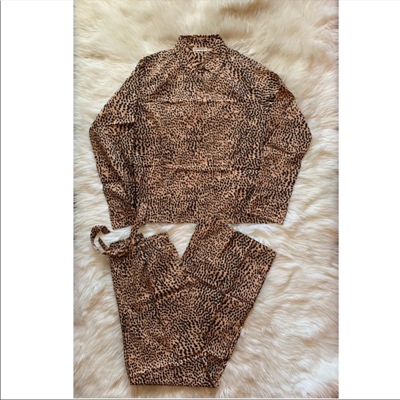 New! ULLA JOHNSON Ivy Cheetah Animal Print PJ Set - Picture 8 of 16